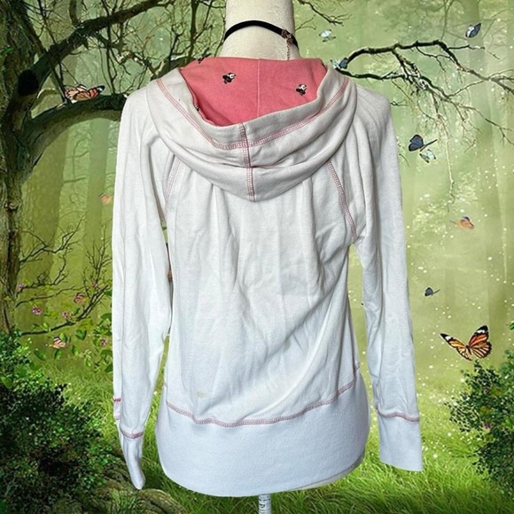 Vintage Minnie Mouse White/Pink Zip Up Size Xs - Picture 5 of 8